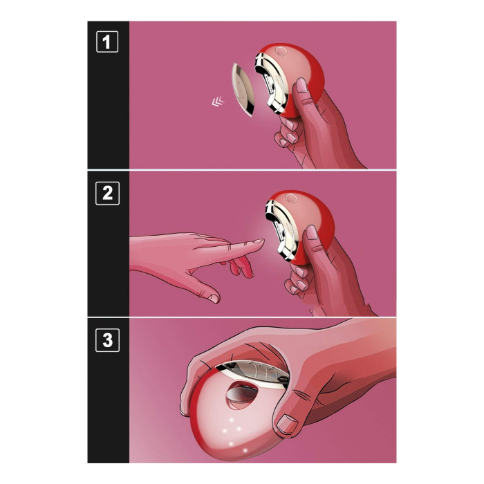 Limador de uñas electrico recargable USB portatil ROJO