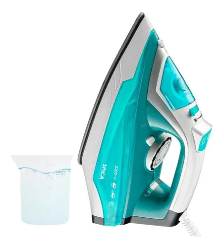 Plancha A Vapor Spica Antiadherente Spray Regulador Color Verde