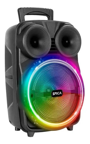 Parlante Spica SP-4408 portátil con bluetooth negro 220V