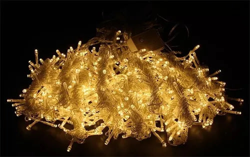 Cortina Lluvia Led Calida 3x3 M 16tiras 220v