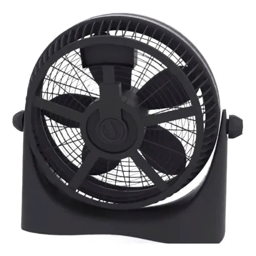 Ventilador de pared y de piso negro con 5 palas de plástico, 12" de diámetro 220 V