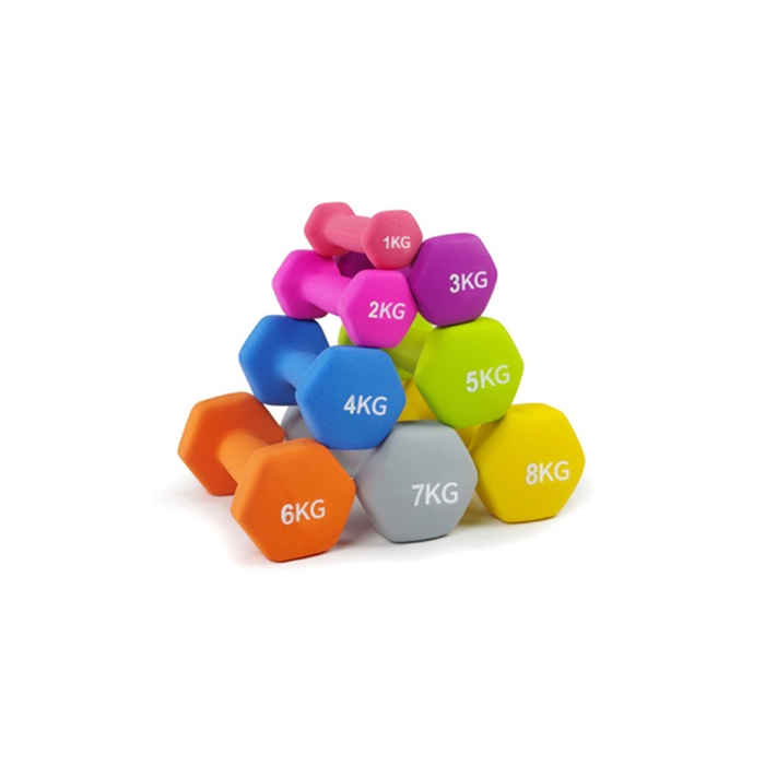 Mancuernas Pesas Recubiertas 2Kg Gimnasio Fitness X Unidad (Azul, Fucsia, Violeta)