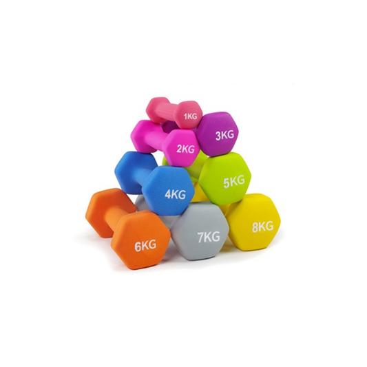 Mancuernas Pesas Recubiertas 2Kg Gimnasio Fitness X Unidad (Azul, Fucsia, Violeta)