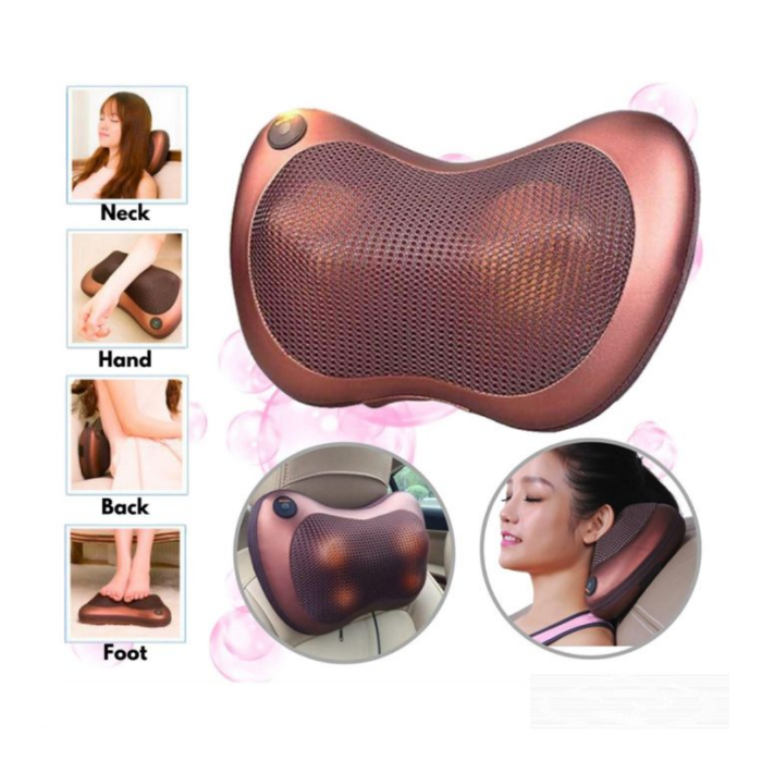 Almohada Masajeador Cuello Cervical 12v 220v Auto Casa