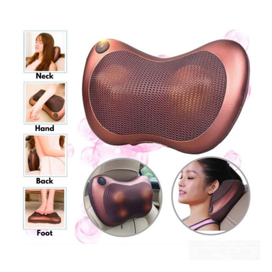 Almohada Masajeador Cuello Cervical 12v 220v Auto Casa