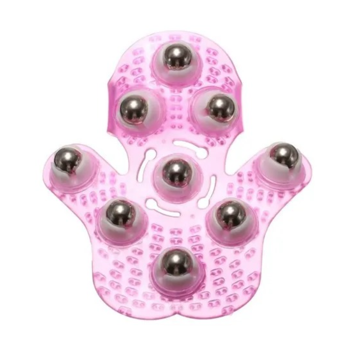 Manopla Masajeador De Mano Corpotral Bolillas De Acero 360