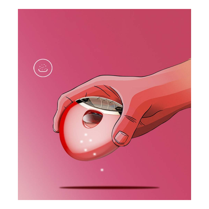 Limador de uñas electrico recargable USB portatil ROJO