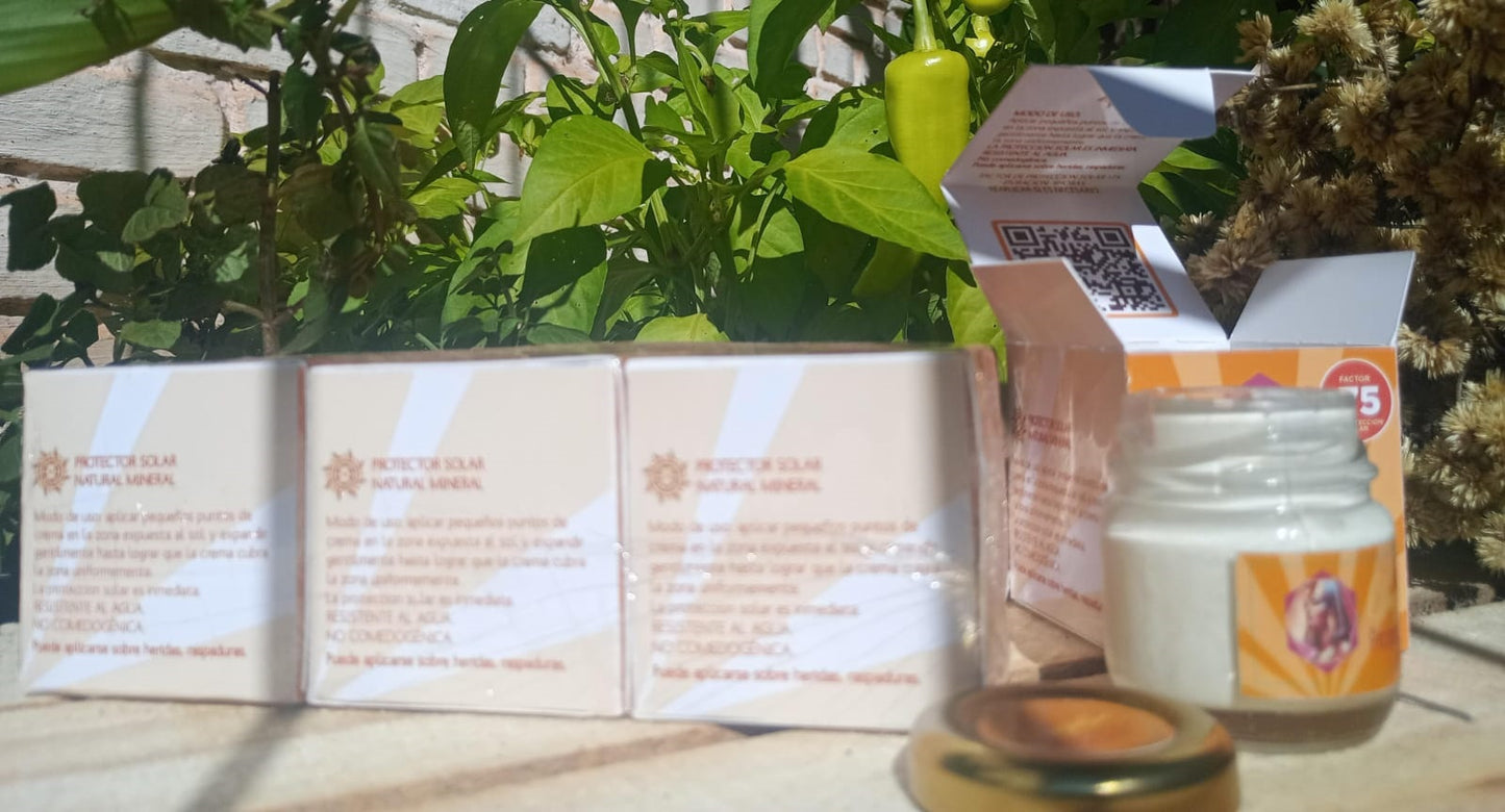 Crema Protector Solar Natural Mineral Cleopatra FPS+75  40g  Pack x6 | CLEO-SOL-75FPS-40-PACKx6