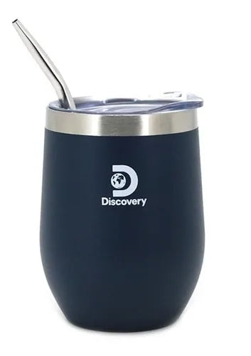 Mate Acero Inoxidable Vaso Térmico Discovery Tapa+ Bombilla (Colores segun stock)