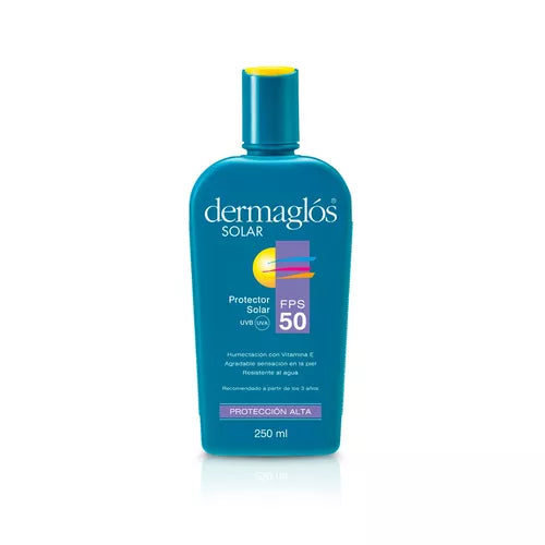 Protector solar Dermaglós FPS 50 en emulsión de 250 mL