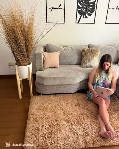 Alfombra 1 X 1,50 Metros Mts Con Antideslizante Pelo Largo