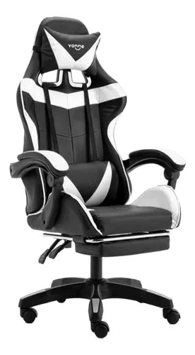 Silla de escritorio Vonne SV-G0 gamer ergonómica Negro y Blanco