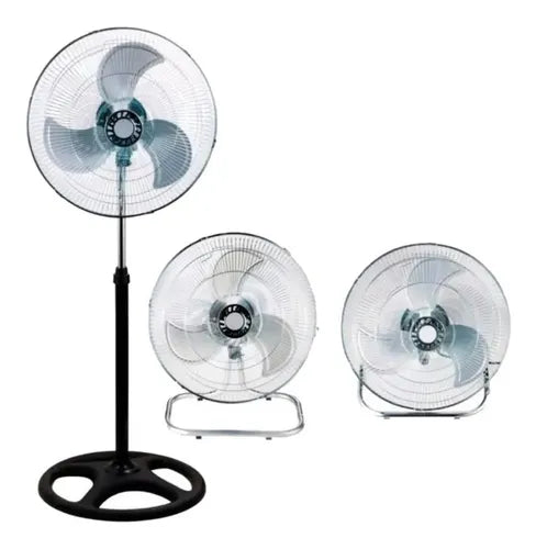 Ventilador 3 en 1 Kanji KJH-FH1209 negro con 3 palas de metal, 18" de diámetro 220 V