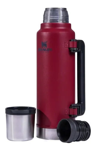Stanley Termo Clásico 1.4 LTS con Tapón Cebador de acero inoxidable rojo (ARG)