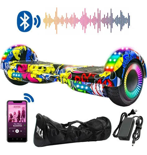 Patineta Scooter Electrica Hoverboard Luz Rgb Bt (Ultimas Unidades)