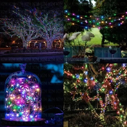 Luz Led Guirnalda Alambre Multicolor App Bluetooth Usb 10m