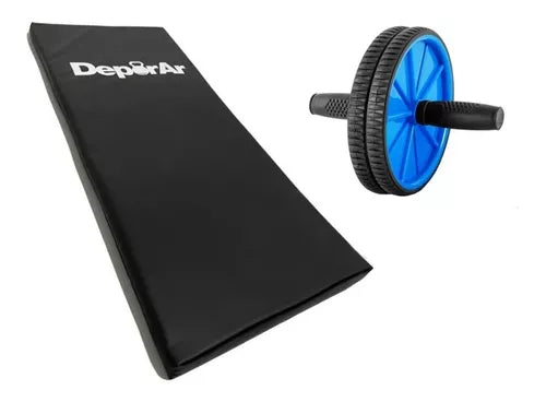 Kit Set Entrenamiento Rueda Abdominales + Colchoneta Deporar
