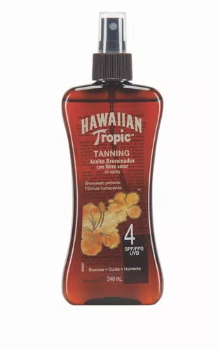 Protector solar Hawaiian Tropic Tanning FPS 4 Oil en aceite de 240 mL