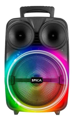 Parlante Spica SP-4408 portátil con bluetooth negro 220V