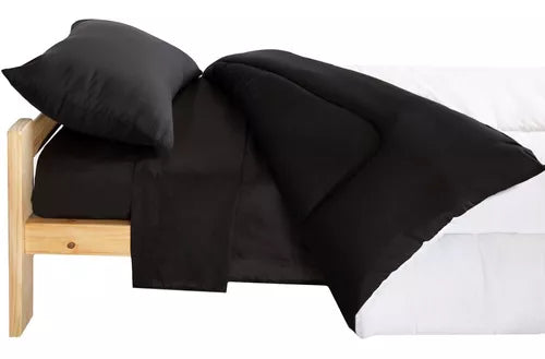 Acolchado 1 Plaza Y Media Edredon Reversible Liso Abrigado (Color segun stock)