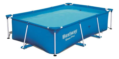Pileta estructural rectangular Bestway 56403 con capacidad de 2300 litros de 2.59m de largo x 1.7m de ancho azul