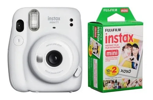 Cámara Instantanea Fujifilm Instax Mini 11 Selfie + Rollos (BLANCO)