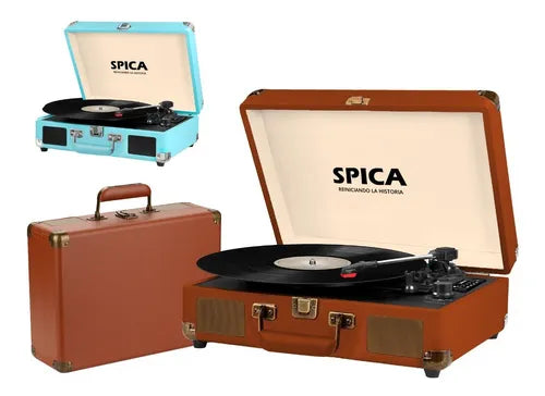 Tocadiscos Vinilo Bluetooth Vintage Parlante