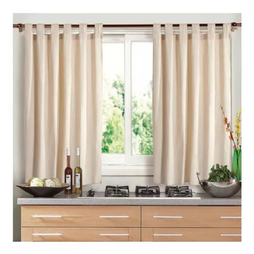 Cortina Corta Para Cocina Con Presillas