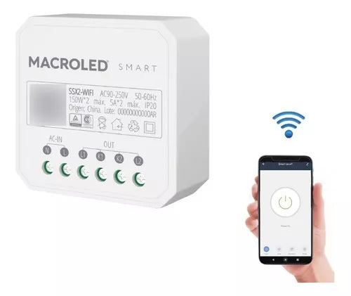 Interruptor Wifi Inteligente Smart 5a X Canal Pared
