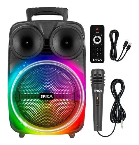 Parlante Spica SP-4408 portátil con bluetooth negro 220V