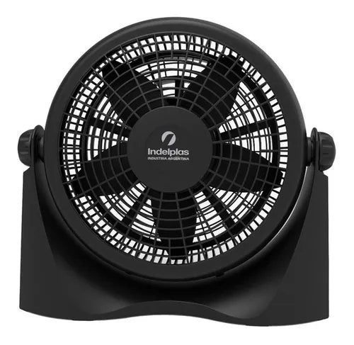 Ventilador de pared y de piso negro con 5 palas de plástico, 12" de diámetro 220 V