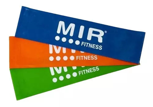 Combo Set Tiraband Mir Banda Elástica 3 Tensiones Fitness