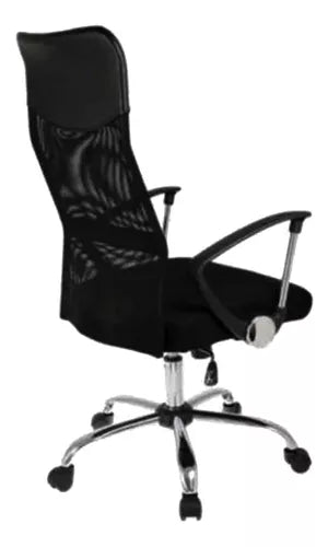 Silla de escritorio Baires4 Ejecutiva mesh negra con tapizado de mesh y cuero sintético