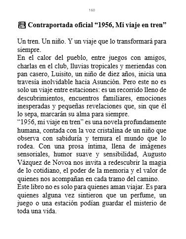 1956, mi viaje en tren - Augusto Vázquez de Novoa - Libro Tapa Blanda