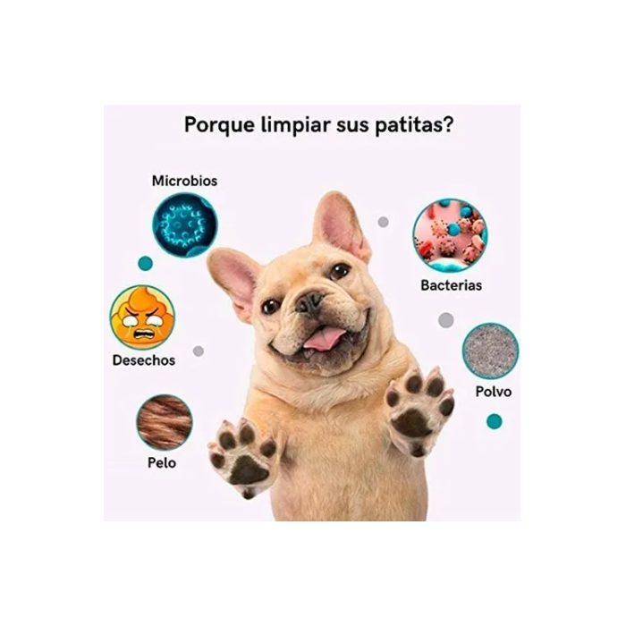 Limpia Pata Para Mascotas Copa Limpiador Lava Perros Gatos Mediano