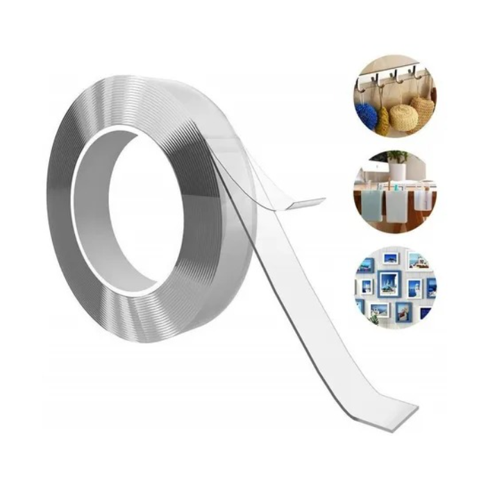 Cinta Multifuncional Adhesiva Doble Faz Reutilizable Lavable