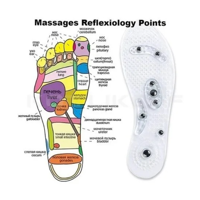 Plantillas De Silicona Magnetoterapia Reflexologia 8 Imanes