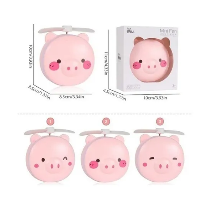 Ventilador Con Espejo Y Aro De Luz Recargable Maquillaje Usb